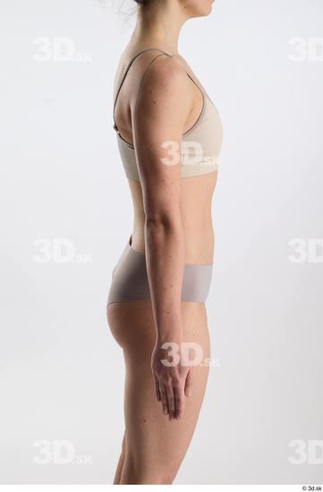 Woman White Slim Female Studio Poses