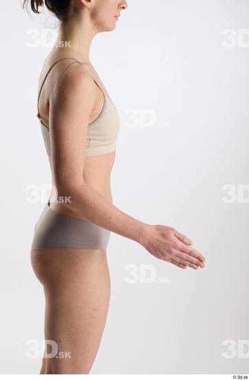 Woman White Slim Female Studio Poses