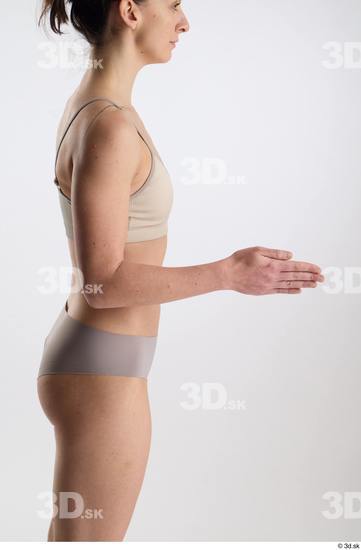 Woman White Slim Female Studio Poses