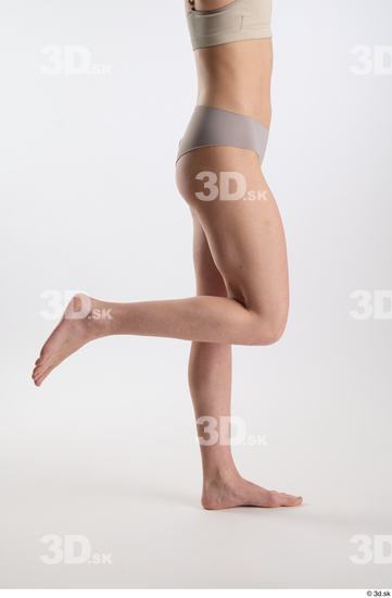 Woman White Slim Female Studio Poses