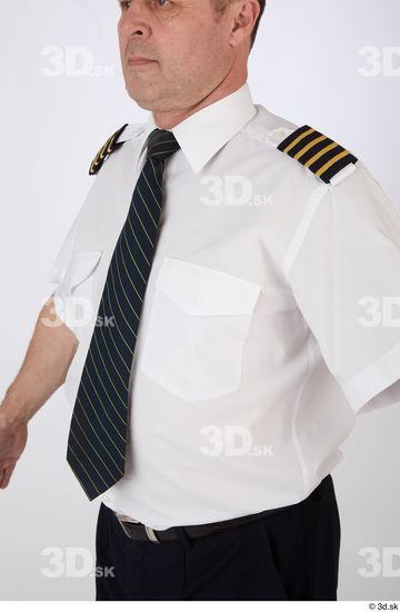 Whole Body Man White Uniform Athletic Studio photo references