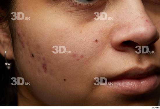 Face Mouth Nose Cheek Skin Woman Asian Slim Studio photo references