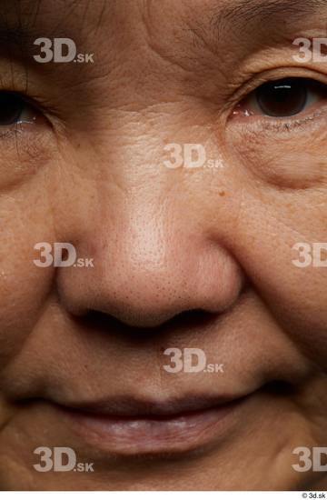 Face Mouth Nose Skin Woman Asian Slim Wrinkles Studio photo references