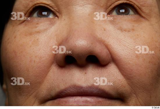 Face Mouth Nose Skin Woman Asian Slim Wrinkles Studio photo references