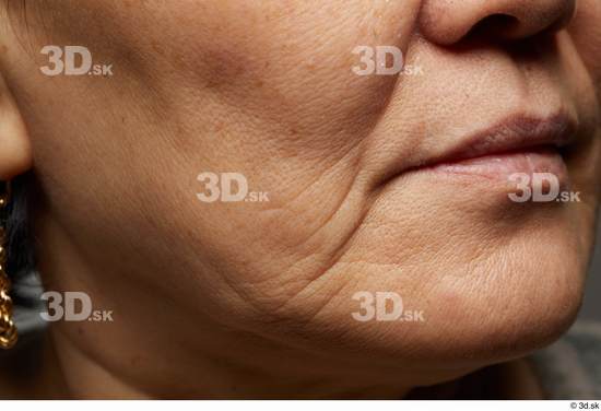 Face Mouth Cheek Skin Woman Asian Slim Wrinkles Studio photo references