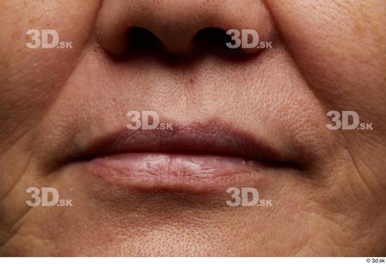 Face Mouth Skin Woman Asian Slim Wrinkles Studio photo references