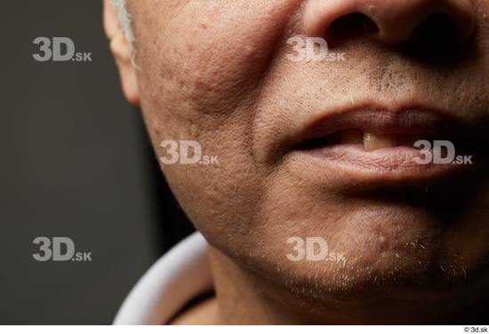 Face Mouth Cheek Skin Man Asian Slim Wrinkles Studio photo references