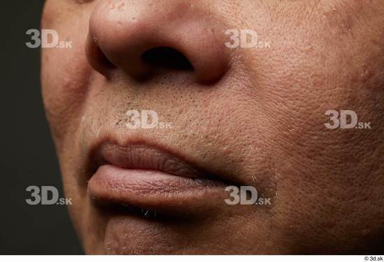 Face Mouth Nose Cheek Skin Man Asian Slim Wrinkles Studio photo references