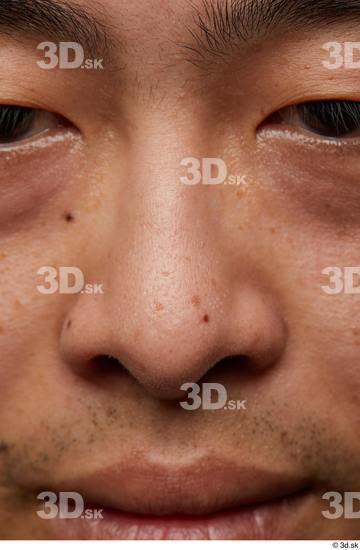 Man Asian Chubby Face Skin Textures