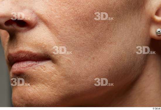 Face Mouth Nose Cheek Skin Woman White Slim Studio photo references