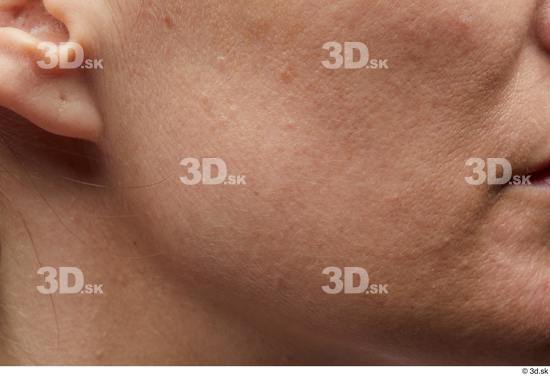 Cheek Skin Woman White Slim Studio photo references