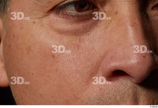 Eye Face Nose Cheek Skin Man Slim Wrinkles Studio photo references