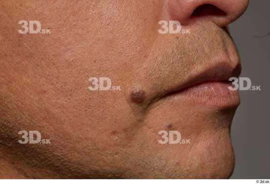 Face Mouth Cheek Skin Man Slim Wrinkles Studio photo references