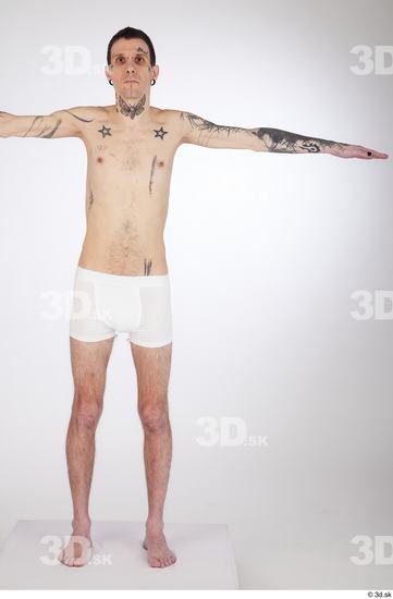 Man White Underweight Male Studio Poses