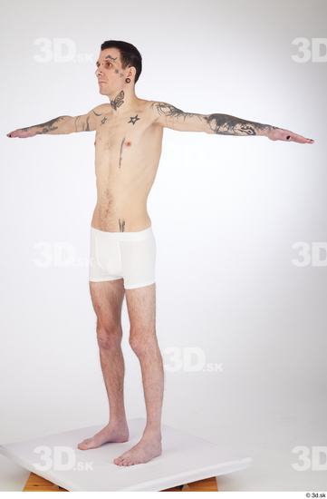 Man White Underweight Male Studio Poses