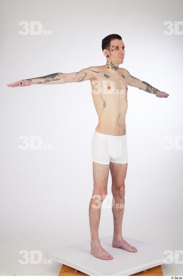 Man White Underweight Male Studio Poses