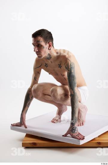 Man White Underweight Male Studio Poses