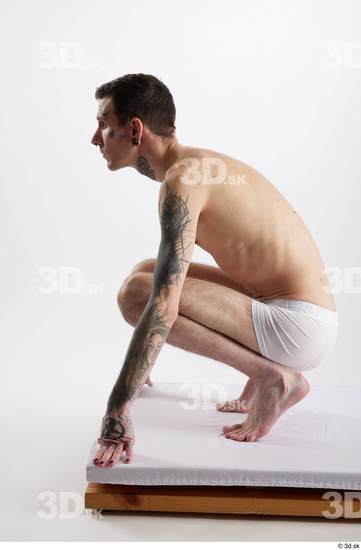 Man White Underweight Male Studio Poses