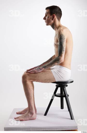 Man White Underweight Male Studio Poses