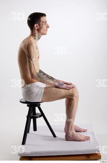 Man White Underweight Male Studio Poses