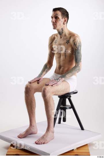 Man White Underweight Male Studio Poses