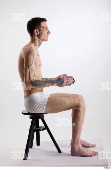 Man White Underweight Male Studio Poses