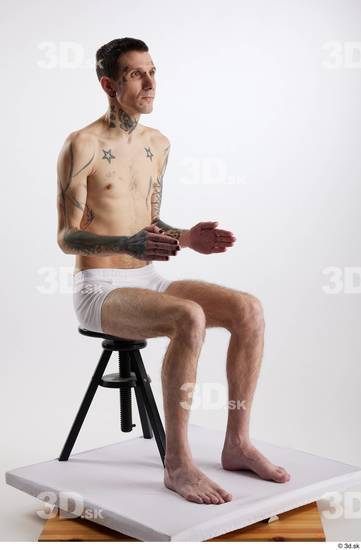 Man White Underweight Male Studio Poses