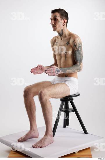 Man White Underweight Male Studio Poses