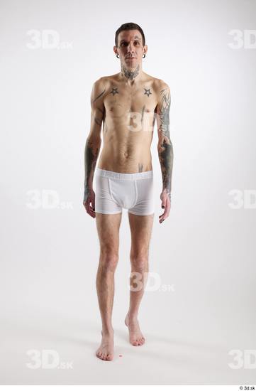 Man White Underweight Male Studio Poses