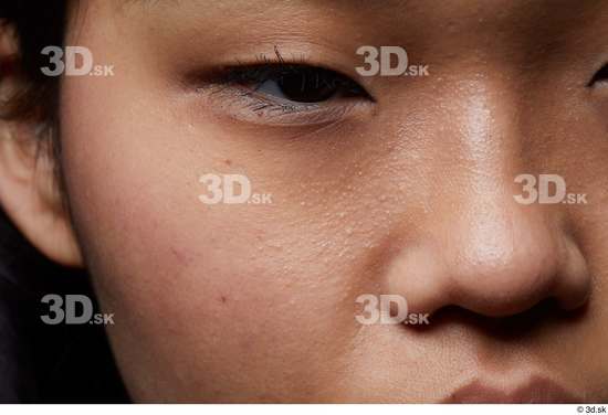 Eye Face Nose Cheek Skin Woman Asian Slim Studio photo references
