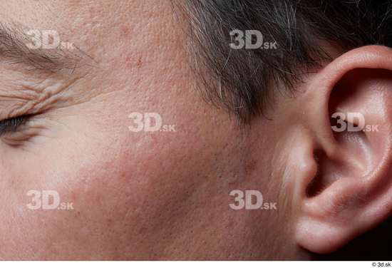 Face Cheek Ear Hair Skin Man Slim Wrinkles Studio photo references