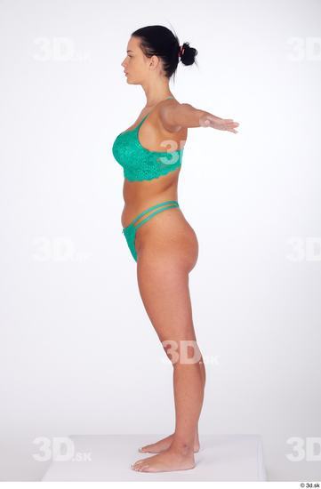 Woman White Slim Female Studio Poses