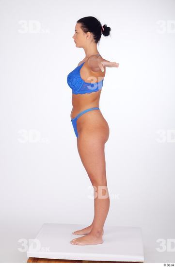 Woman White Slim Female Studio Poses