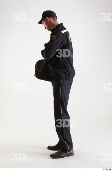 Whole Body Man T poses White Uniform Athletic Studio photo references