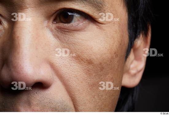 Eye Face Nose Cheek Ear Skin Man Slim Wrinkles Studio photo references