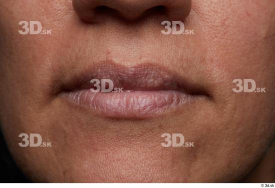 Face Mouth Skin Woman Slim Wrinkles Studio photo references