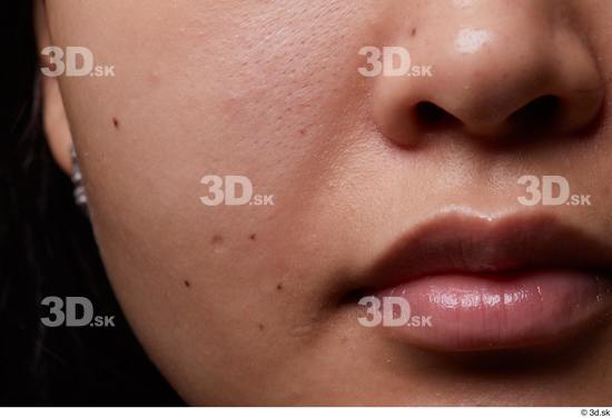 Face Mouth Nose Cheek Skin Woman Slim Studio photo references