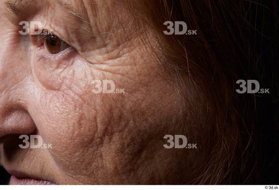 and more Eye Cheek Skin Woman Chubby Wrinkles Studio photo references