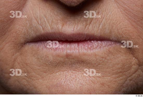 and more Mouth Skin Woman Chubby Wrinkles Studio photo references