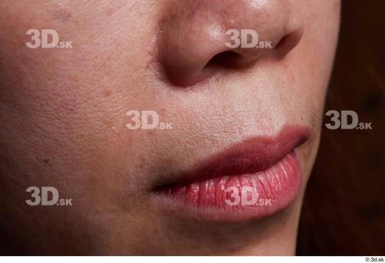 Face Mouth Nose Cheek Skin Woman Asian Slim Studio photo references