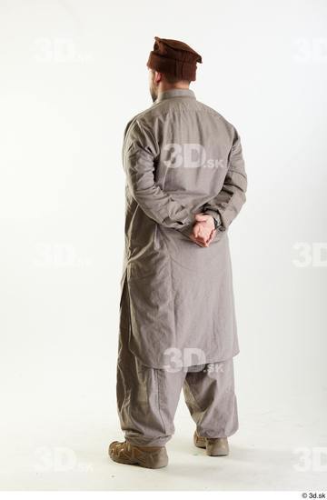 Whole Body Man White Uniform Athletic Bearded Studio photo references