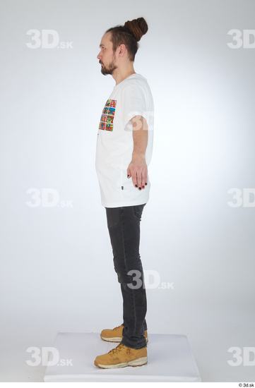 Man White Slim Male Studio Poses