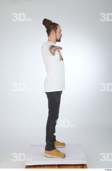 Man White Slim Male Studio Poses