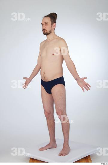 Man White Slim Male Studio Poses