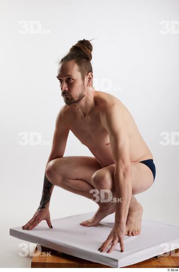 Man White Slim Male Studio Poses