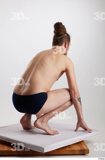 Man White Slim Male Studio Poses