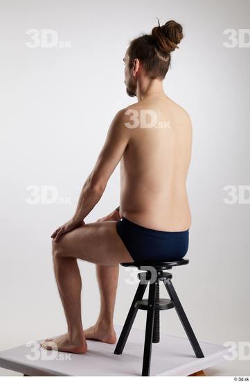 Man White Slim Male Studio Poses