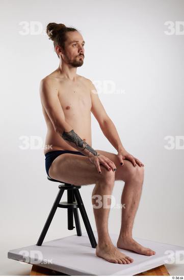 Man White Slim Male Studio Poses