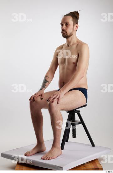 Man White Slim Male Studio Poses