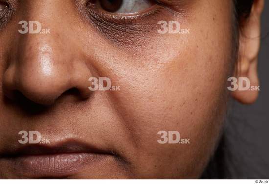 Face Mouth Nose Cheek Skin Woman Chubby Wrinkles Studio photo references